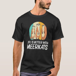 Camiseta Meerkat Para Homens Retrô Animais Do Zoo Da Vida S
