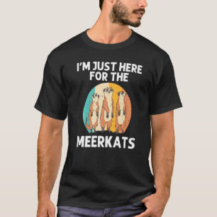 Camiseta Meerkat Para Homens Retro Animais Zoológicos Da Vi