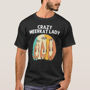 Camiseta Meerkat Para Mulheres Mãe Retro Animal Zoológico D