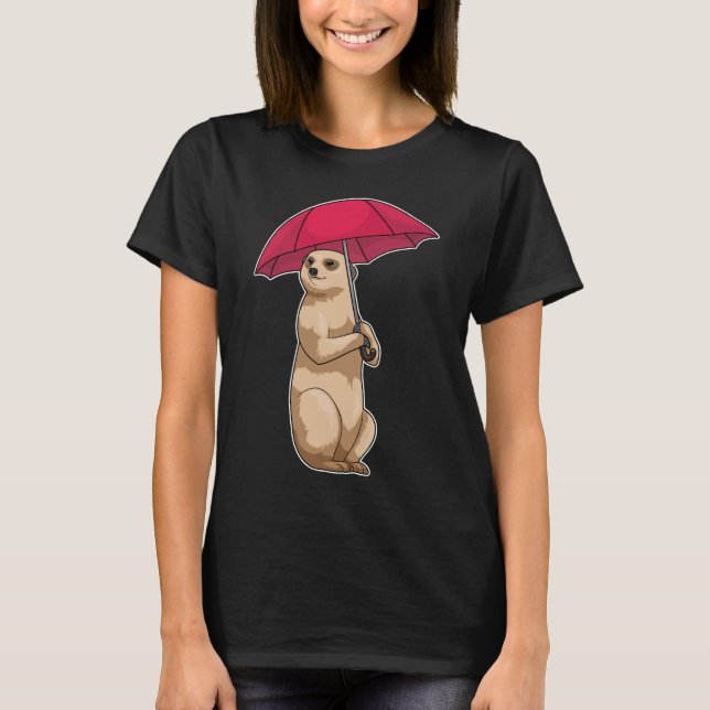 Camiseta Meerkat Rain Umbrella (Frente)