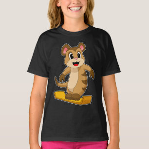 Camiseta Meerkat Snowboard Esportes de inverno