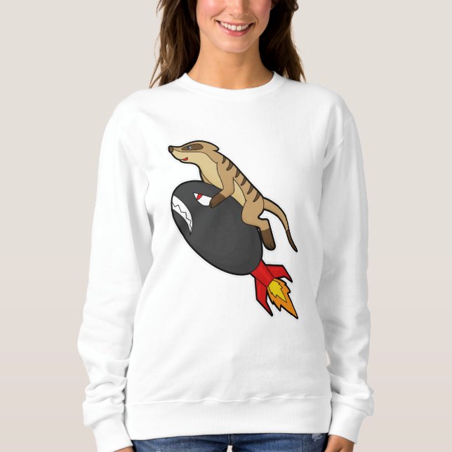 Camiseta Meerkat voando com Rocket (Frente)