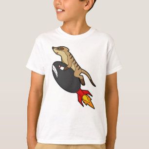 Camiseta Meerkat voando com Rocket