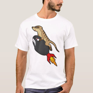 Camiseta Meerkat voando com Rocket