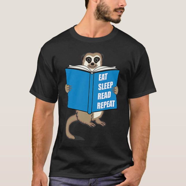 Camiseta Meerkat with Book Books Reading Hobby (Frente)