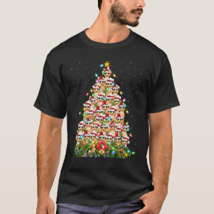 Camiseta Meerkat Xmas Lights Papais noeis Meerkat Árvore de