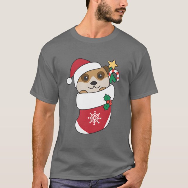Camiseta Meerkats Christmas Snow Winter Animals friend (Frente)