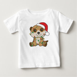 Camiseta Meerkats de Natal de Animais de inverno
