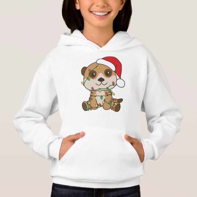 Camiseta Meerkats de Natal de Animais de inverno (Frente)