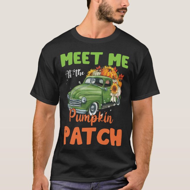 Camiseta Meet Me At The Pumpkin Patch Thanksgiving Xmas Chr (Frente)