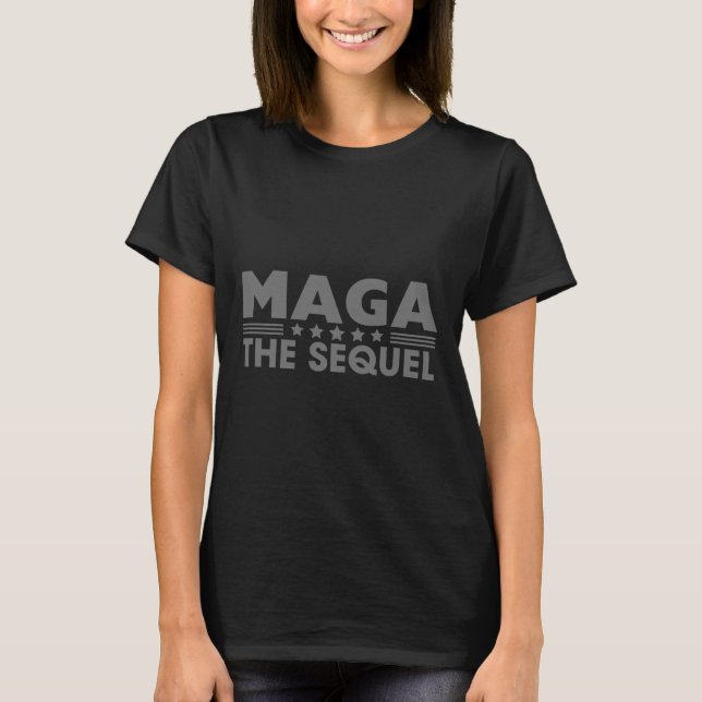 Camiseta Mega O Sequel Trump 2024 Vencedor Do Segundo Manda (Frente)