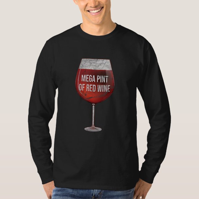 Camiseta Mega Pint De Vinho Tinto I Vidro (Frente)