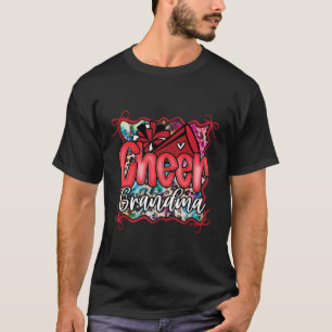 Camiseta Megafone de Cheer da Vovó Coquete Vermelha