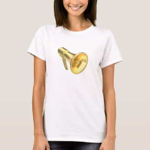 Camiseta megafone Dourado