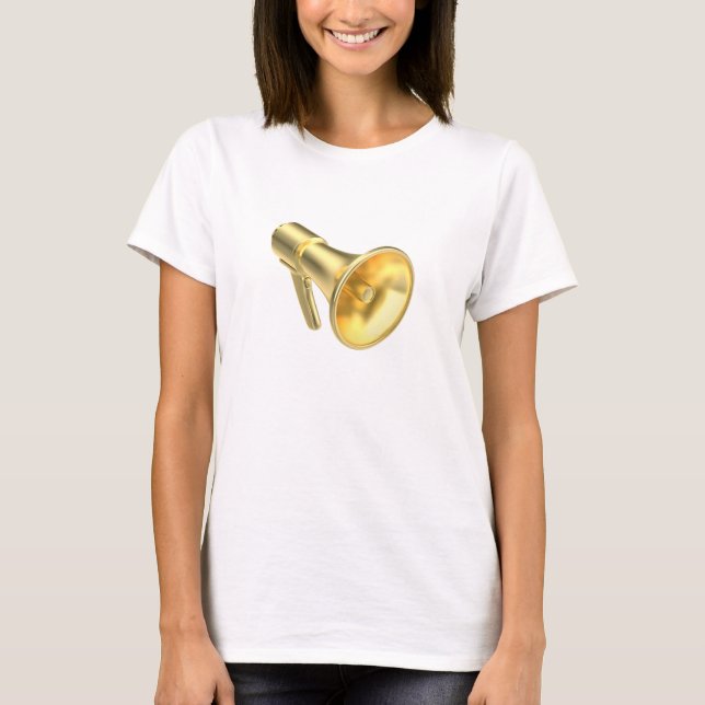 Camiseta megafone Dourado (Frente)