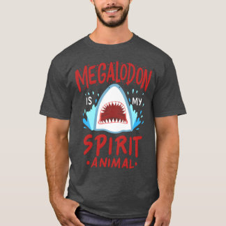 Camiseta Megalodon é meu animal espiritual retrô