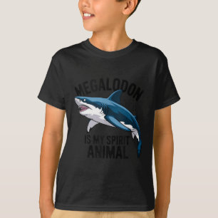 Camiseta Megalodon É Meu Espírito Animal Engraçado Dizendo