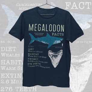 Camiseta Megalodon Facts
