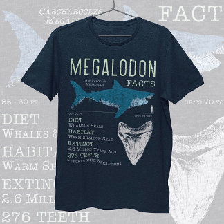 Camiseta Megalodon Facts