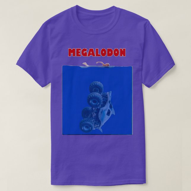 Camiseta Megalodon Monster Truck (Frente do Design)