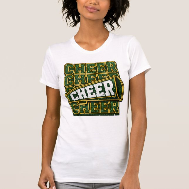 Camiseta Megaphone Cheer Funny Sport Cheerleader (Frente)