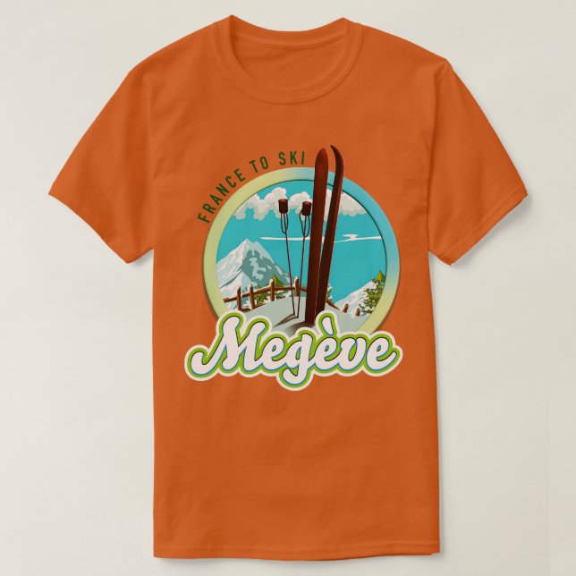Camiseta Megve france ski (Frente do Design)