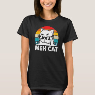 Camiseta Meh Cat Humor Kitten Introduverte Cat Mãe