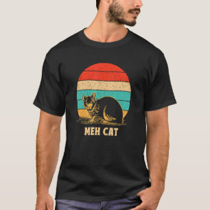 Camiseta Meh Cat Humor Kitten Introduverte Cat Mãe 1