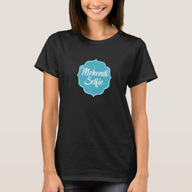Camiseta Mehendi Selfie Desi Bollywood Shaadi Wedding (Frente)
