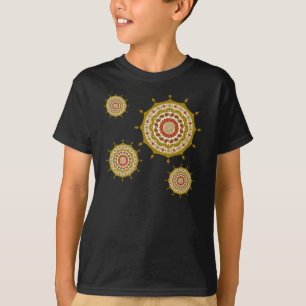 Camiseta Mehndi Fantasy Dourado Kid's e Baby Dark Shirt