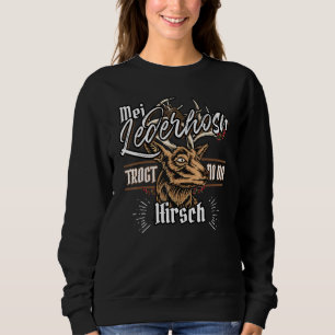 Camiseta Mei Lederhosn Trogt No Da Hirsch Leather Trousers