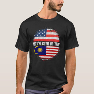 Camiseta Meia-Americana Half Malásia Bandeira Malásia