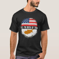 Meia-Americana Meia-Cipriota dos EUA Bandeira Chip