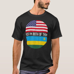 Camiseta Meia-Americana Meia-Ruanda Rusa - Família Heritag