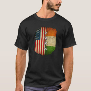 Camiseta Meia-Americana Meio Irlandês EUA Irlanda Flag Prem
