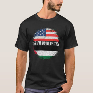 Camiseta Meia-americana metade palestiniana bandeira palest