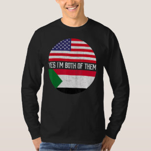 Camiseta Meia-Americana Metade Sudanesa da Família Herita d