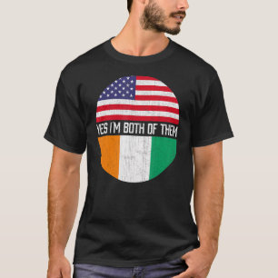 Camiseta Meia-Americana Semestre Americana de Bandeiras Ame