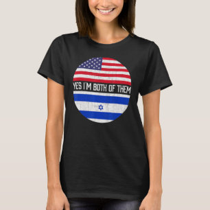 Camiseta Meia-Americana Semestre Israelense Flag Family Her