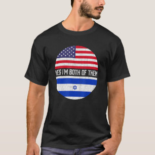 Camiseta Meia-Americana Semestre Israelense Flag Family Her