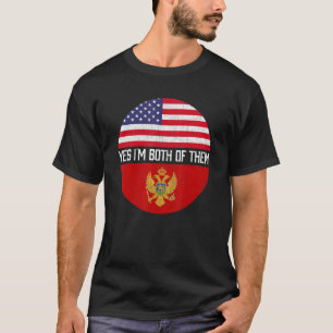 Camiseta Meia-Americana Semestre montenegrina dos Estados U