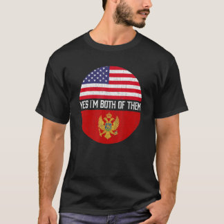 Camiseta Meia-Americana Semestre montenegrina dos Estados U