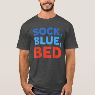 Camiseta Meia Azul Cama Meme Engraçado família amigos famíl