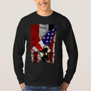 Camiseta Meia Bandeira Americana RAÍZES Egípcias Bandeira E