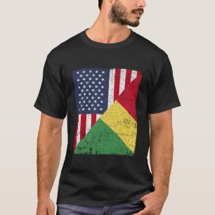 Camiseta Meia bandeira dos Estados Unidos Half Congo Bandei