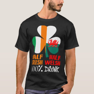 Camiseta Meia-Bebado Irlandês de St Patricks