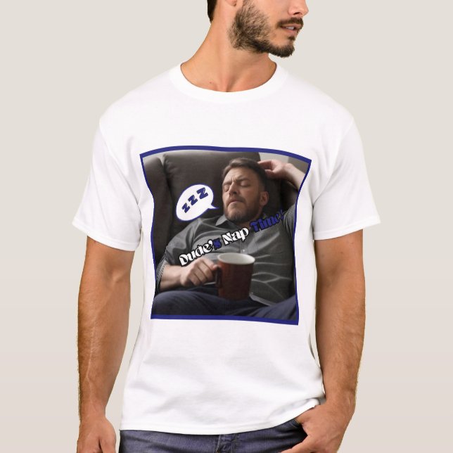 Camiseta Meia-Capa Branca do Nap do Cara (Frente)