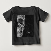 Meia Caveira Gótica, Preto E Legal Grunge Branco