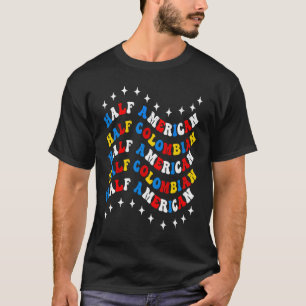 Camiseta Meia-Colúmbia e Metade Americana Metade