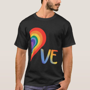 Camiseta Meia Coração Bonita Amor Orgulho LGBTQ Gay Lésbica